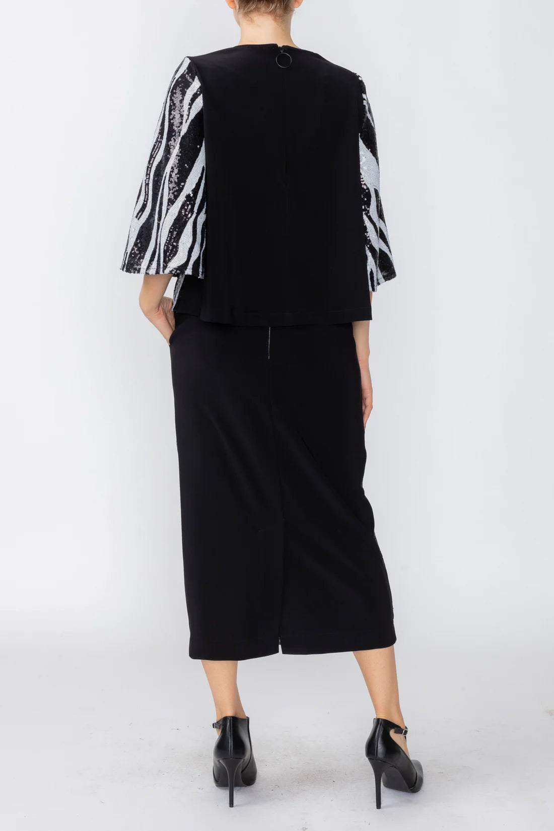 IC COLLECTION Skirt - 8071S - BLACK