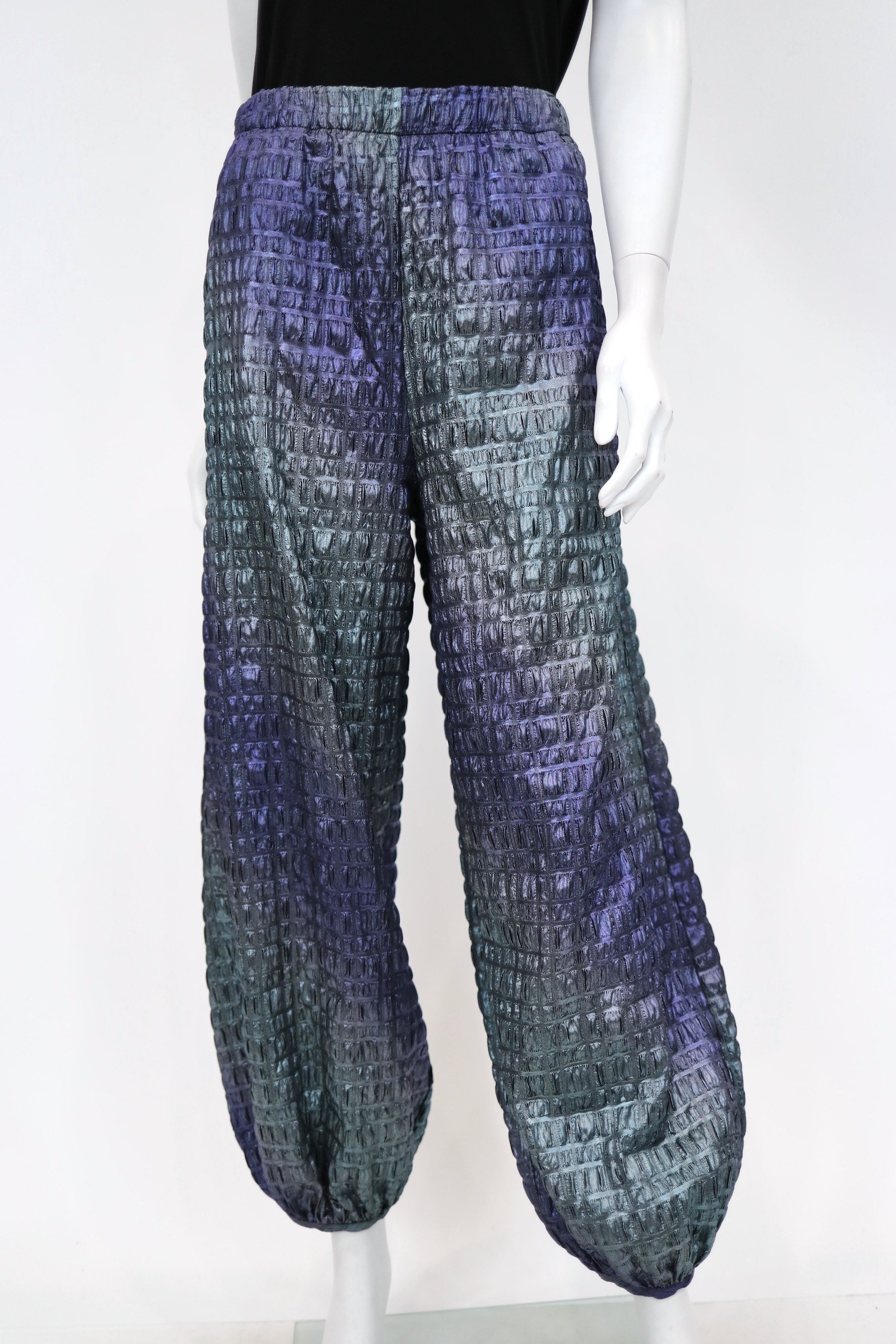 IC COLLECTION Pants - 8070P - PURPLE AND TEAL