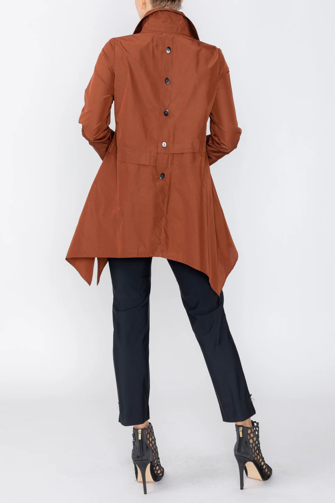 IC COLLECTION Asymmetrical Blouse - 8074B - RUST