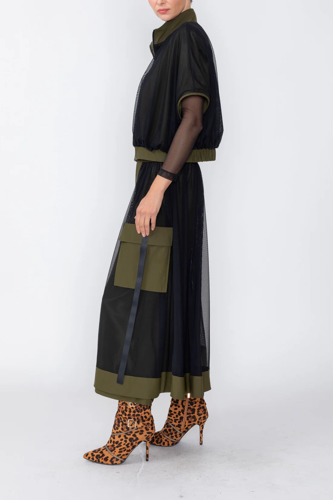 IC COLLECTION Vest - 8076V - OLIVE