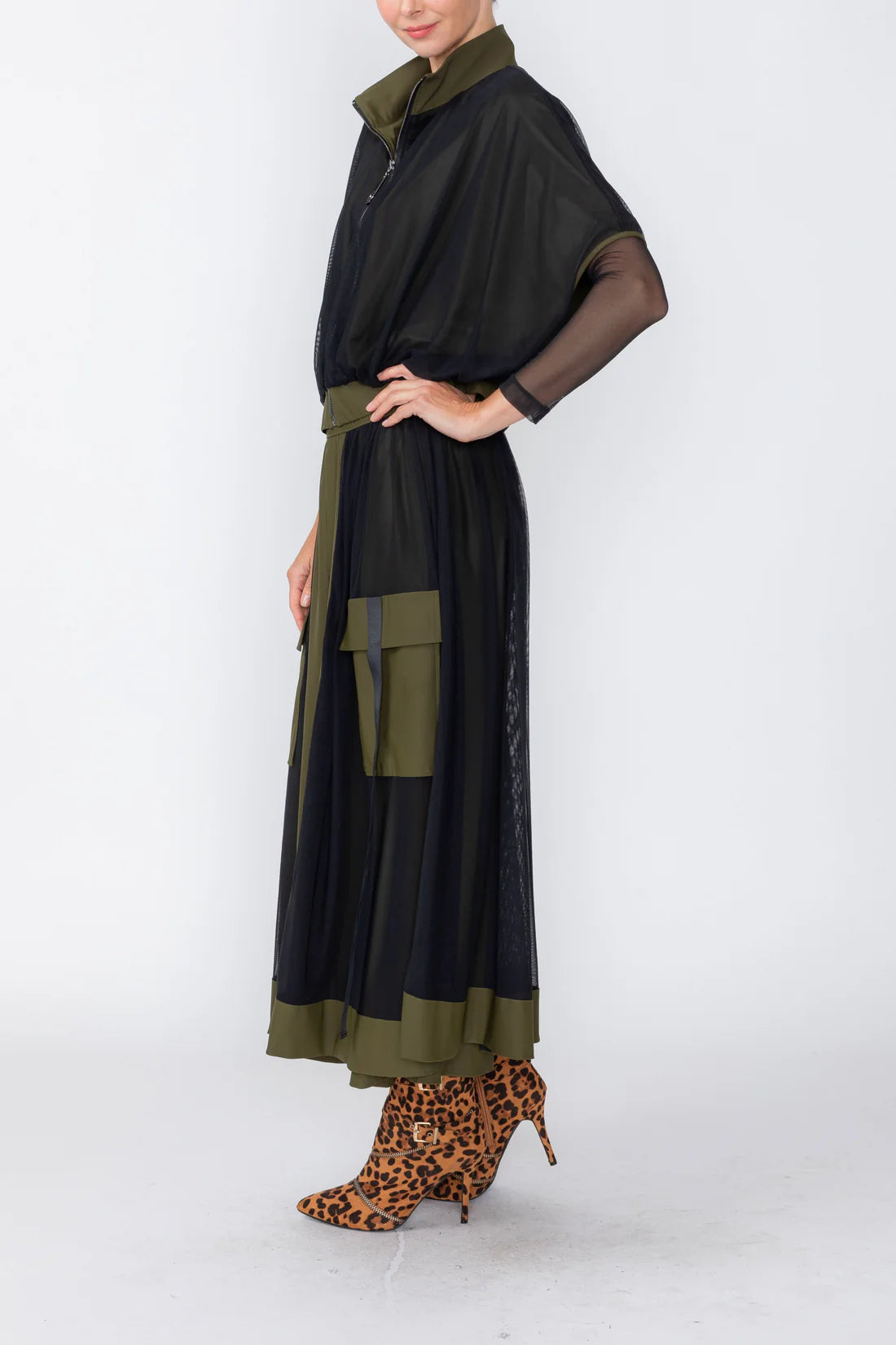IC COLLECTION Vest - 8076V - OLIVE