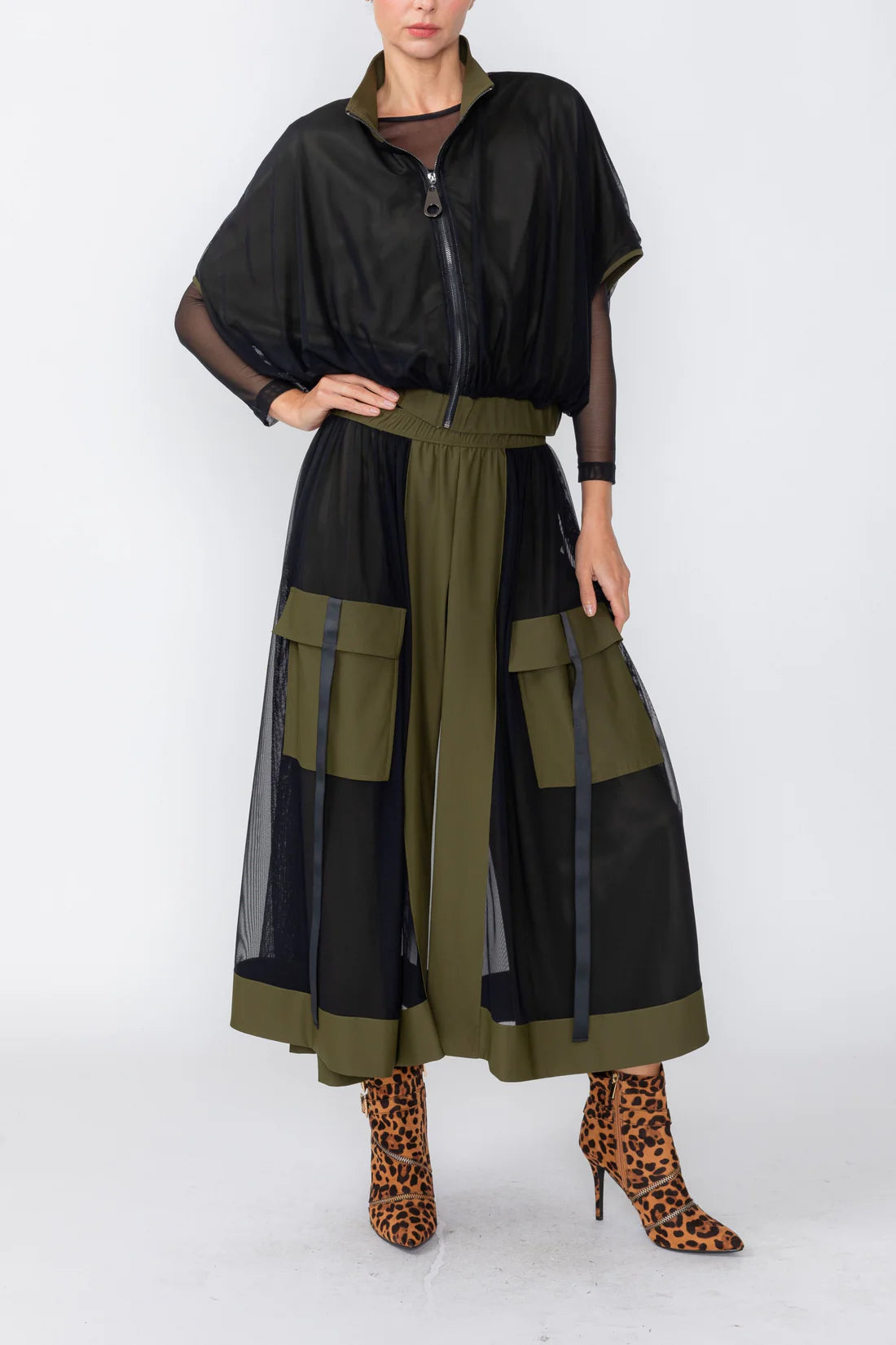 IC COLLECTION Vest - 8076V - OLIVE