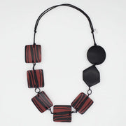 SYLCA Red and Black Danica Statement Necklace