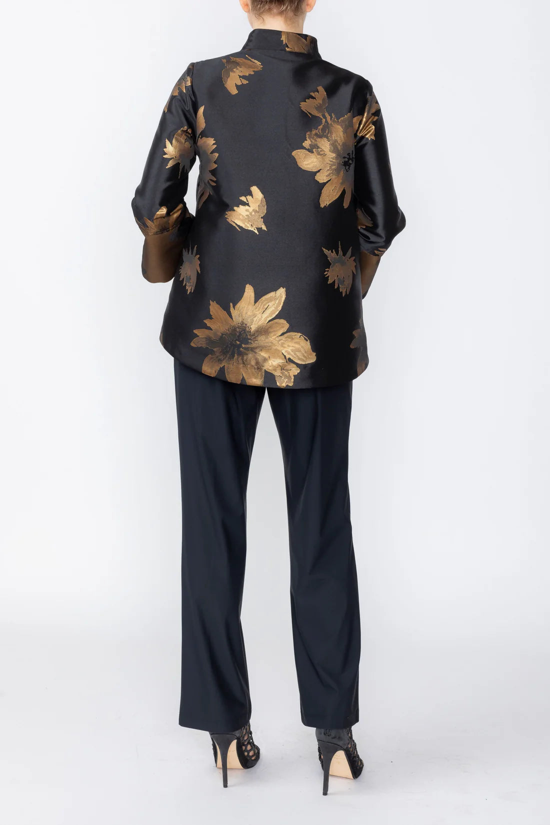 IC COLLECTION One Button Jacket - 8207J - BLACK