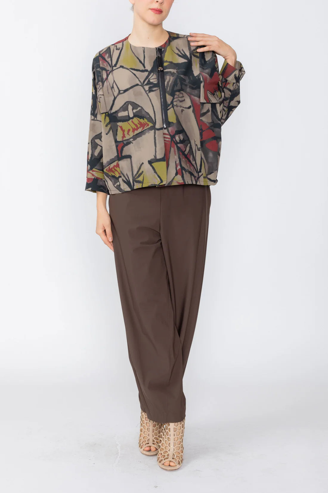 IC COLLECTION Crop Jacket - 8214J - MULTI