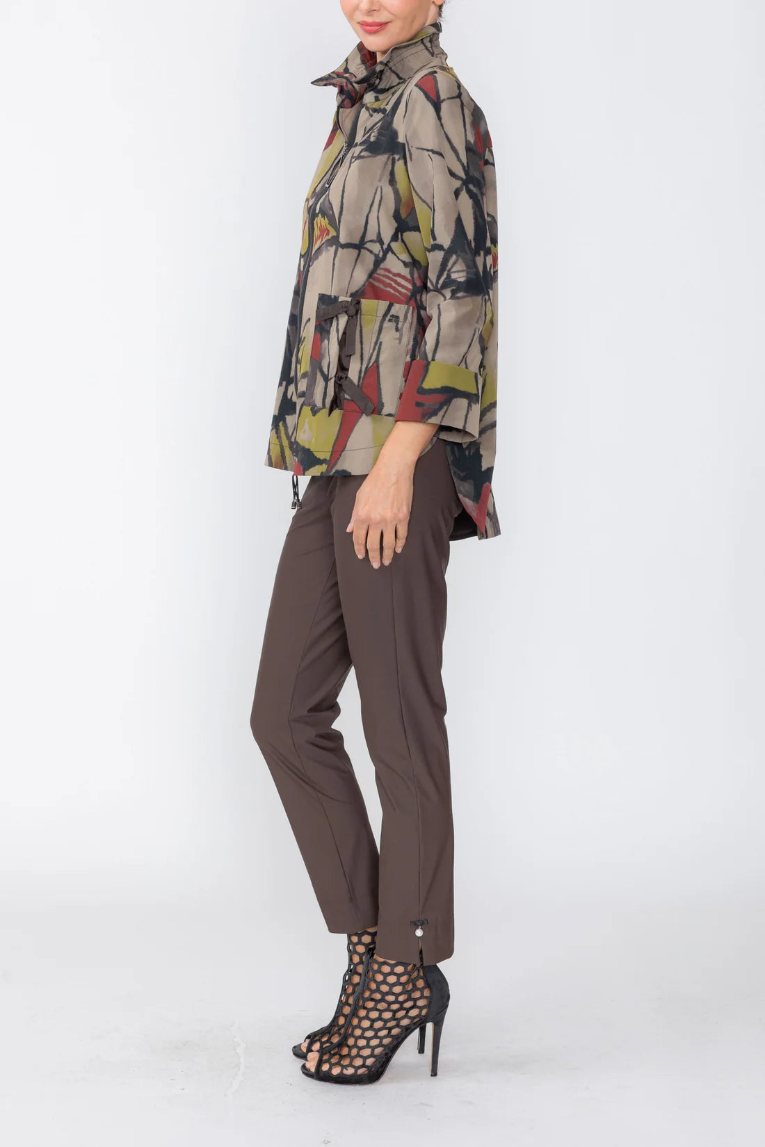 IC COLLECTION Zip Front Jacket - 8223J - MULTI