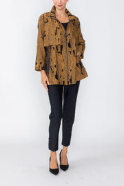 IC COLLECTION Zip Front Top - 8227T - GOLD