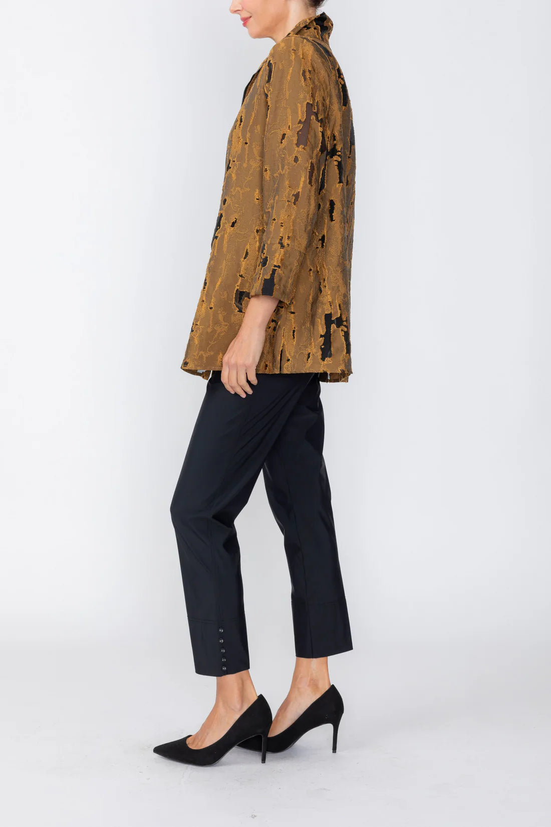 IC COLLECTION Zip Front Top - 8227T - GOLD