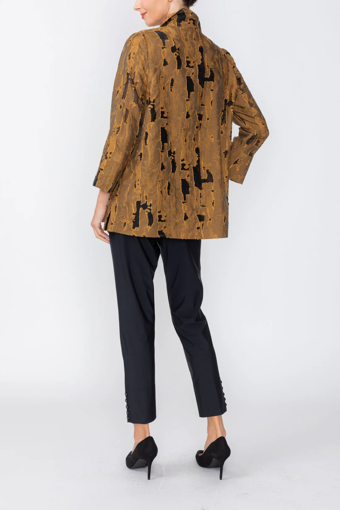 IC COLLECTION Zip Front Top - 8227T - GOLD