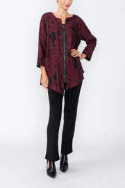 IC COLLECTION Top - 8229T - WINE