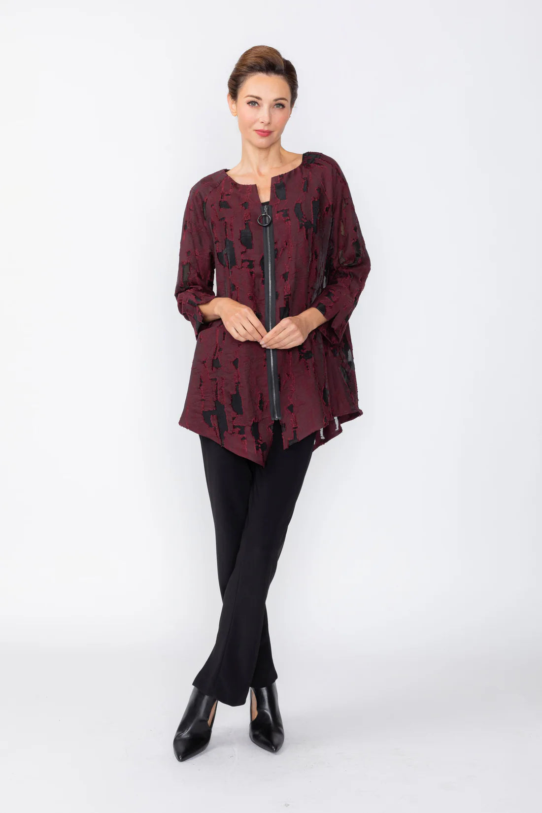 IC COLLECTION Top - 8229T - WINE