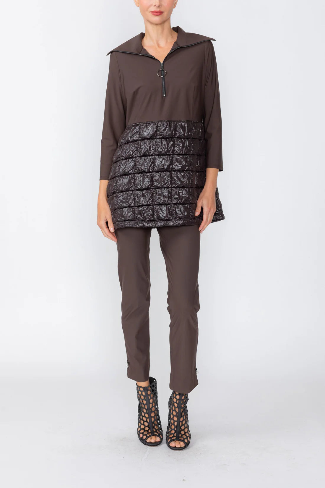 IC COLLECTION Top - 8239T - BROWN