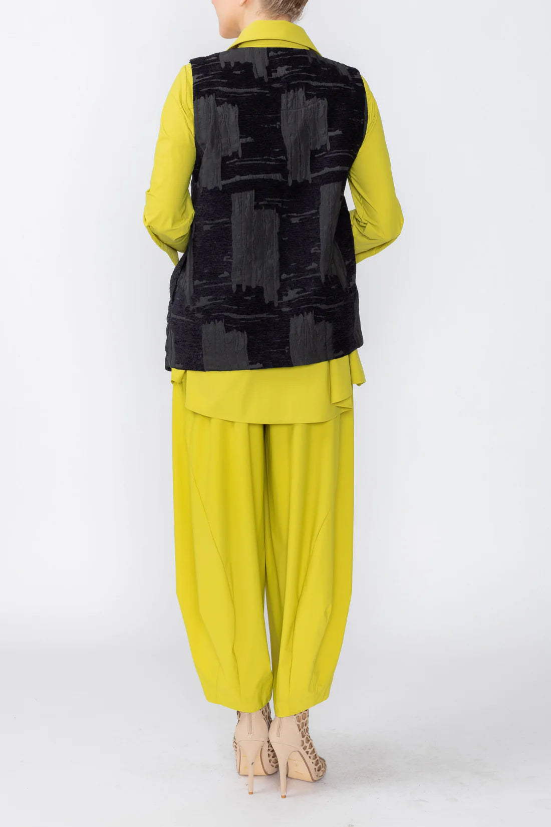 IC COLLECTION Asymmetrical Vest - 8249V - BLACK
