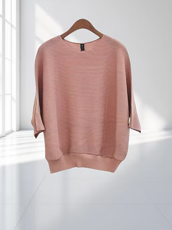 Vanite Couture Pleated Solid Top - 82782 - PALE PINK