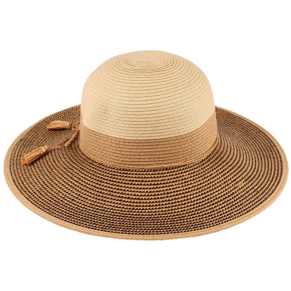 Jeanne Simmons Hat - 8263 - BLACK/TAN