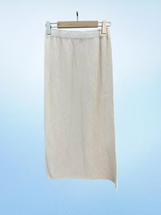 Vanite Couture Textured Long Skirt - 83579 - SAND