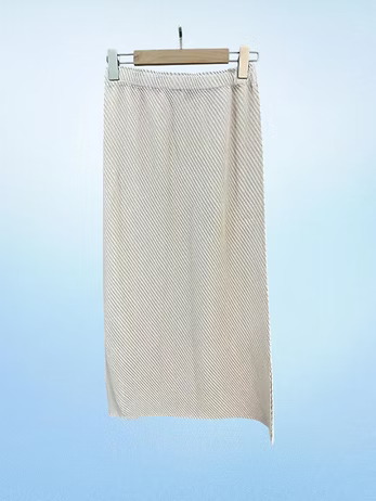 Vanite Couture Textured Long Skirt - 83579 - SAND