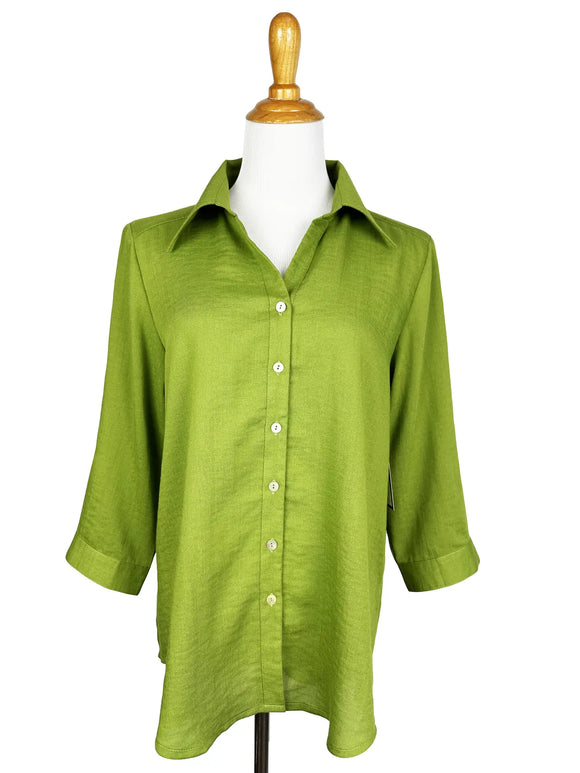 Fridaze AA161 - Short Tuxedo Linen Shirt