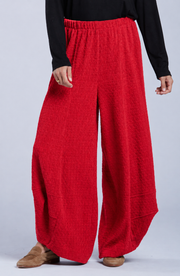Sydney Project Allie Wide Leg Textured Pant - TRP115 - RED