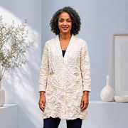 Vanite Couture Button Front Crushed Jacket - 88617 - CREAM