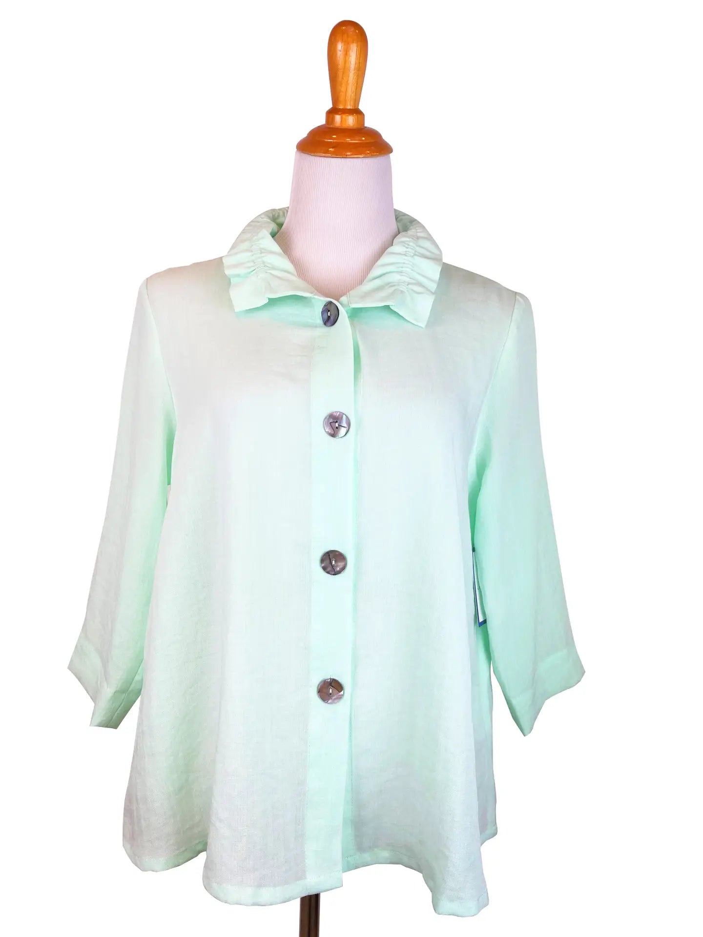 Fridaze AA311 - Flora Linen Jacket w/ Wire Collar