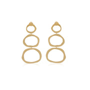 MANJUSHA Golden Cascade Oval Earrings - E3814