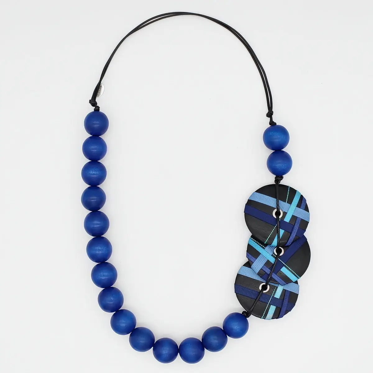 SYLCA Blue Timeless Tartan Statement Necklace