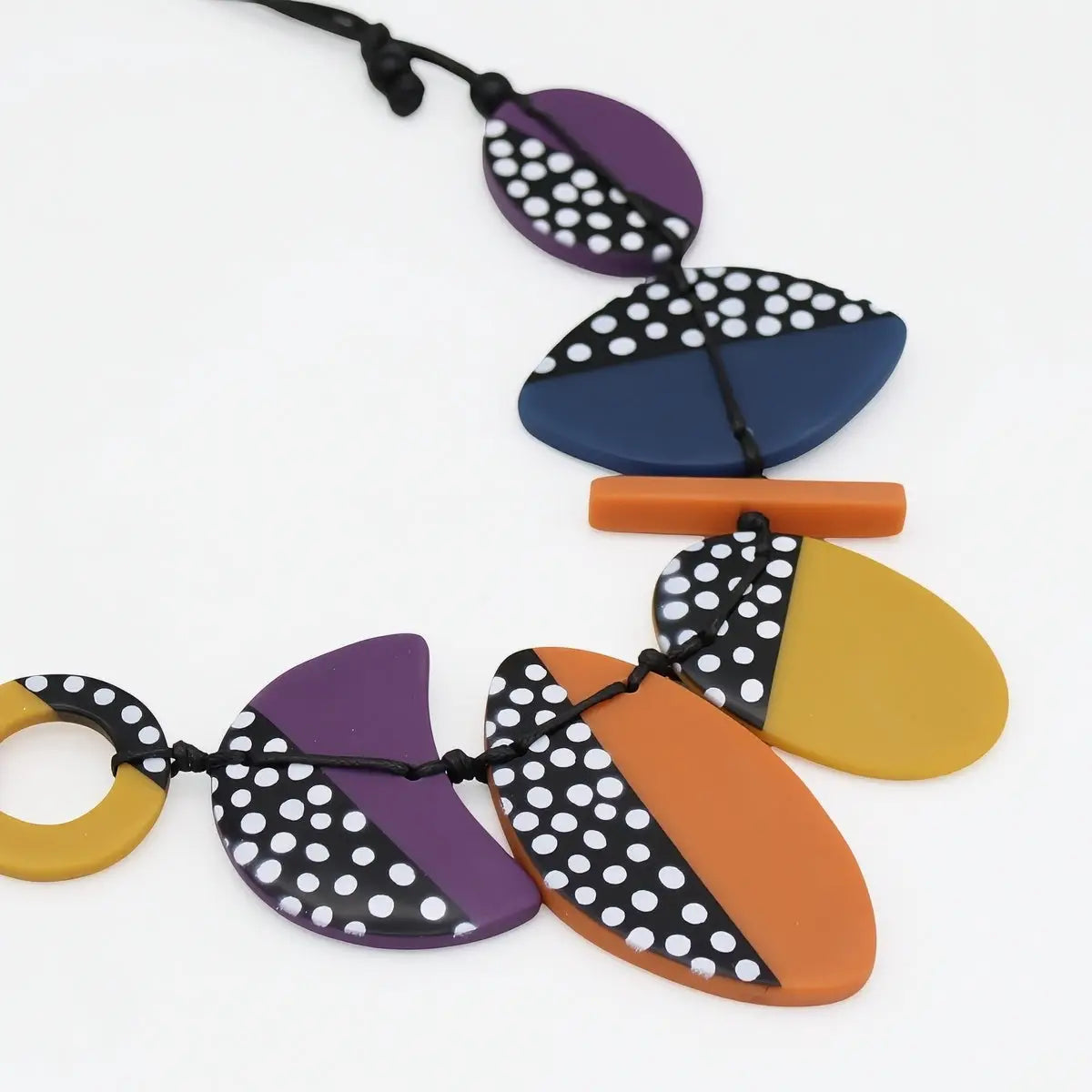 SYLCA Warm Multi Polka Dot Inez Necklace - LS25N17 - WARM MULTI