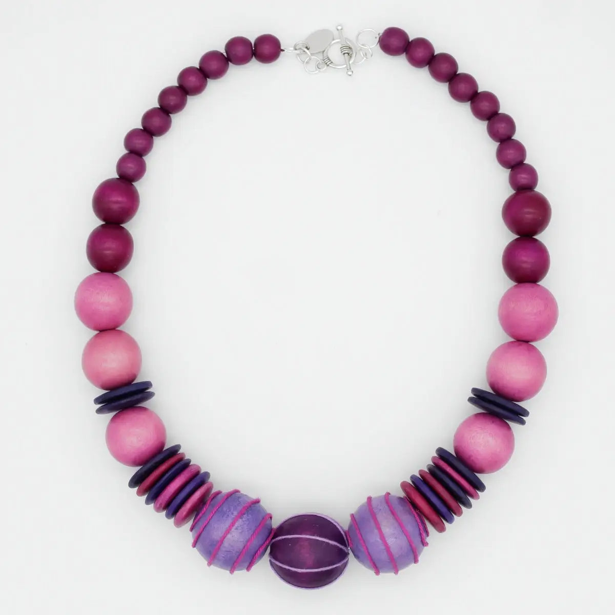SYLCA Pink Elowen Bead Necklace - SD25N53 - PINK