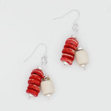 SYLCA Red Duel Drop Earring