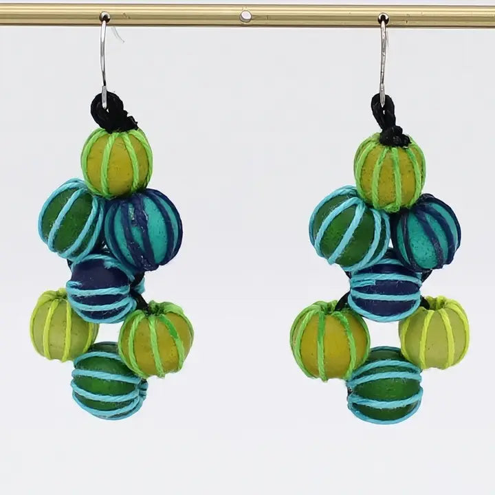 SYLCA Green Pamela Berries Earrings - BP24E09 - GREEN