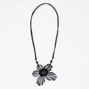 SYLCA Black Bumble Blossom Daisy Pendant - LS26N02 - BLACK