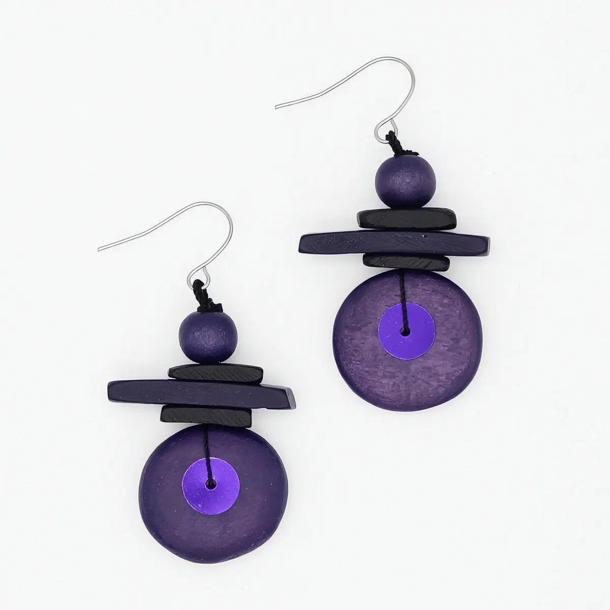 SYLCA Assuta Purple Drop Earrings - BP25E01 - PURPLE