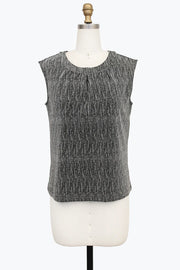 DAMEE SPARKLE SLEEVELESS JEWEL NECK TOP - 902T-SLV