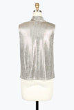 DAMEE METALLIC COWL NECK SLEEVELESS TOP - 904T-CGD