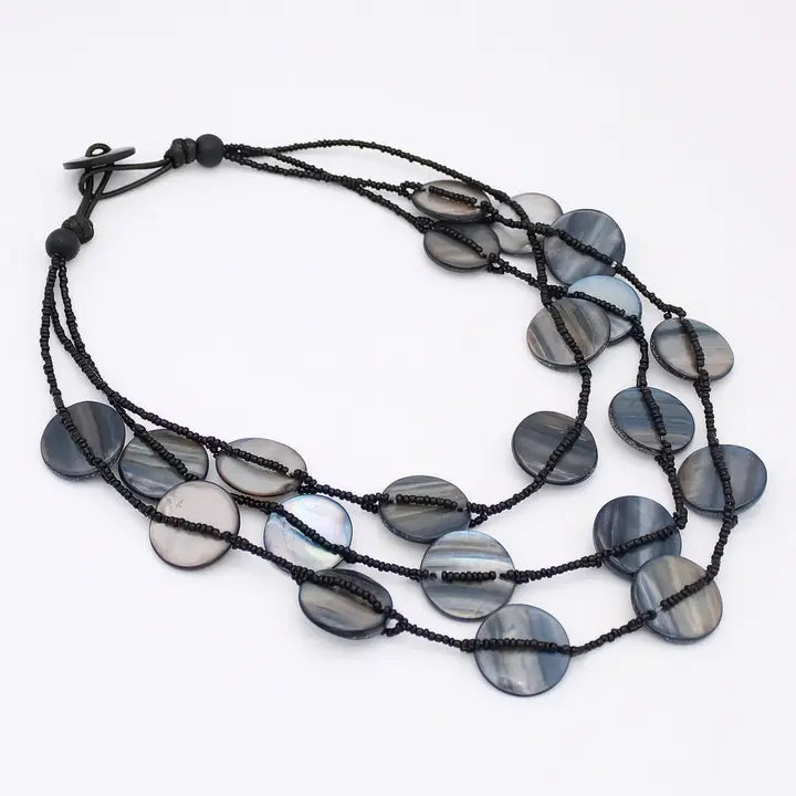 SYLCA Black Sky Dream Bib Necklace - LS26N15 - BLACK