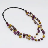SYLCA Merlot Lia Floating Bead Necklace