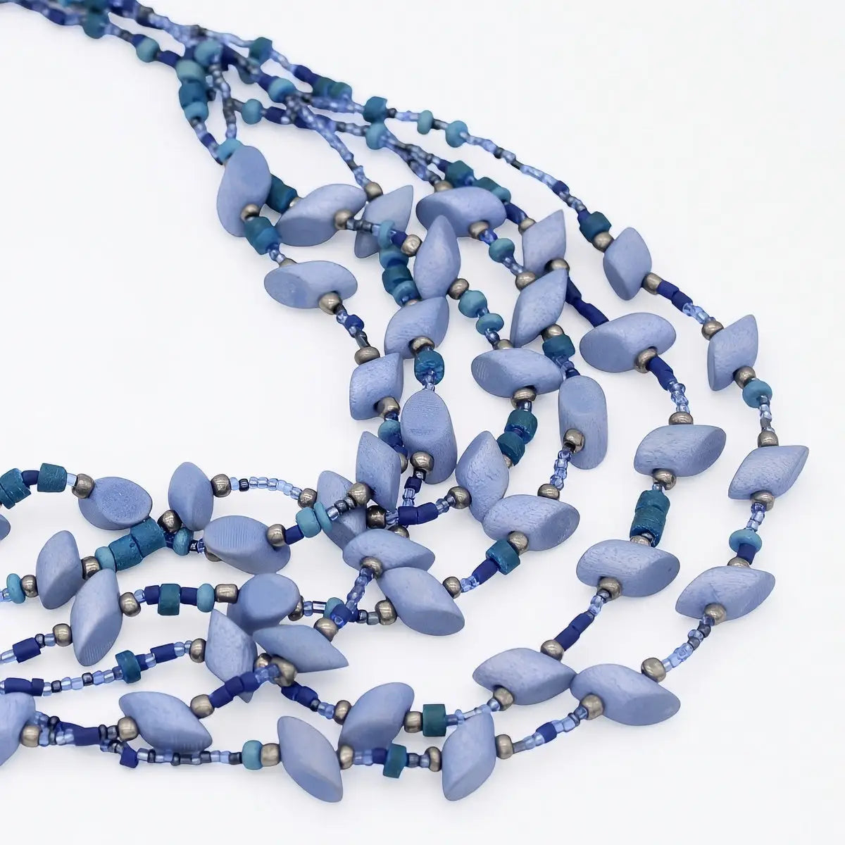 SYLCA Blue Reverie Mixed Bead Necklace