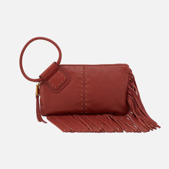 HOBO - Sable Wristlet - RUST IN PEBBLED LEATHER