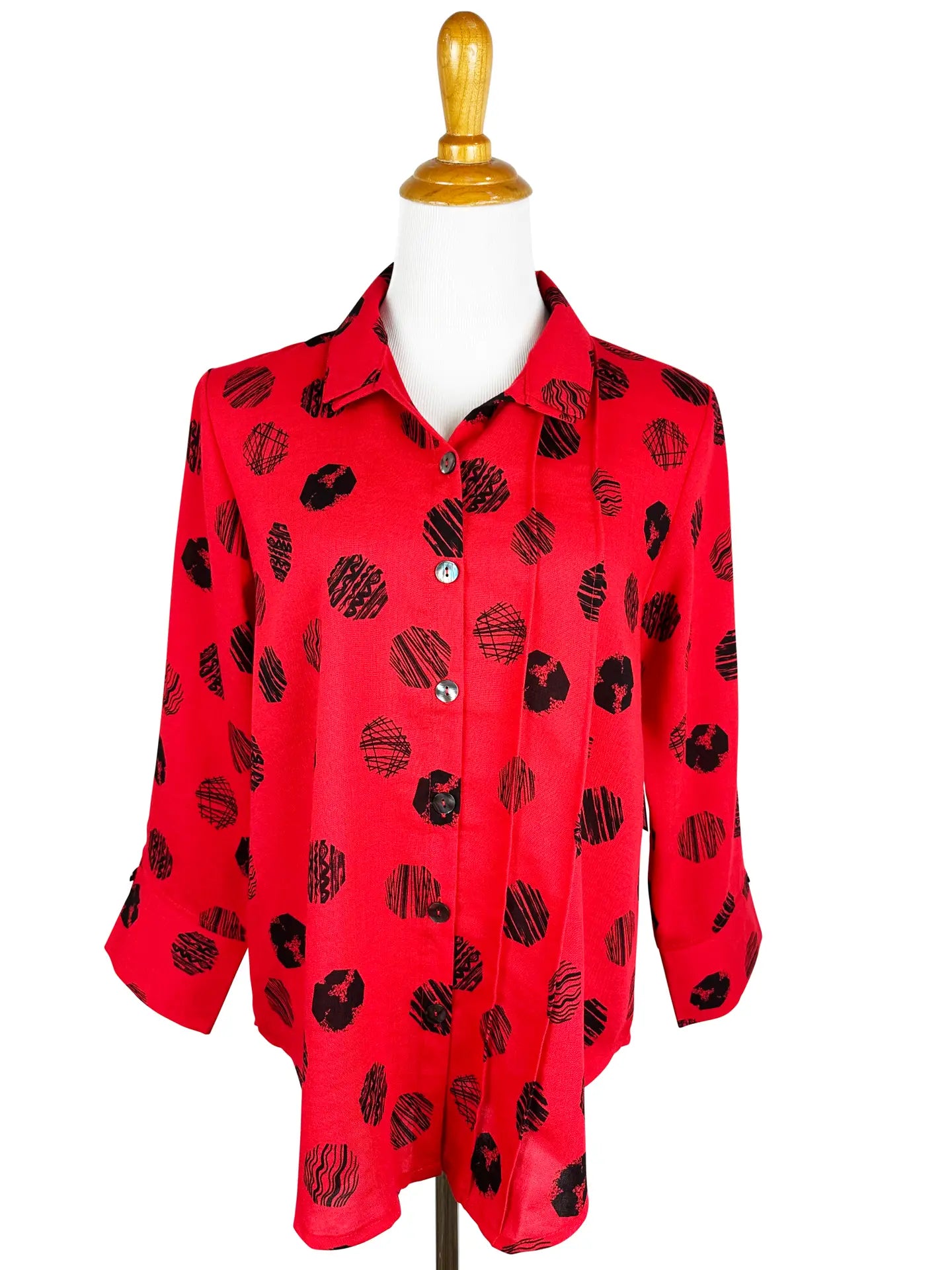 Fridaze AA376 - Tessa Asymmetrical Linen Blouse
