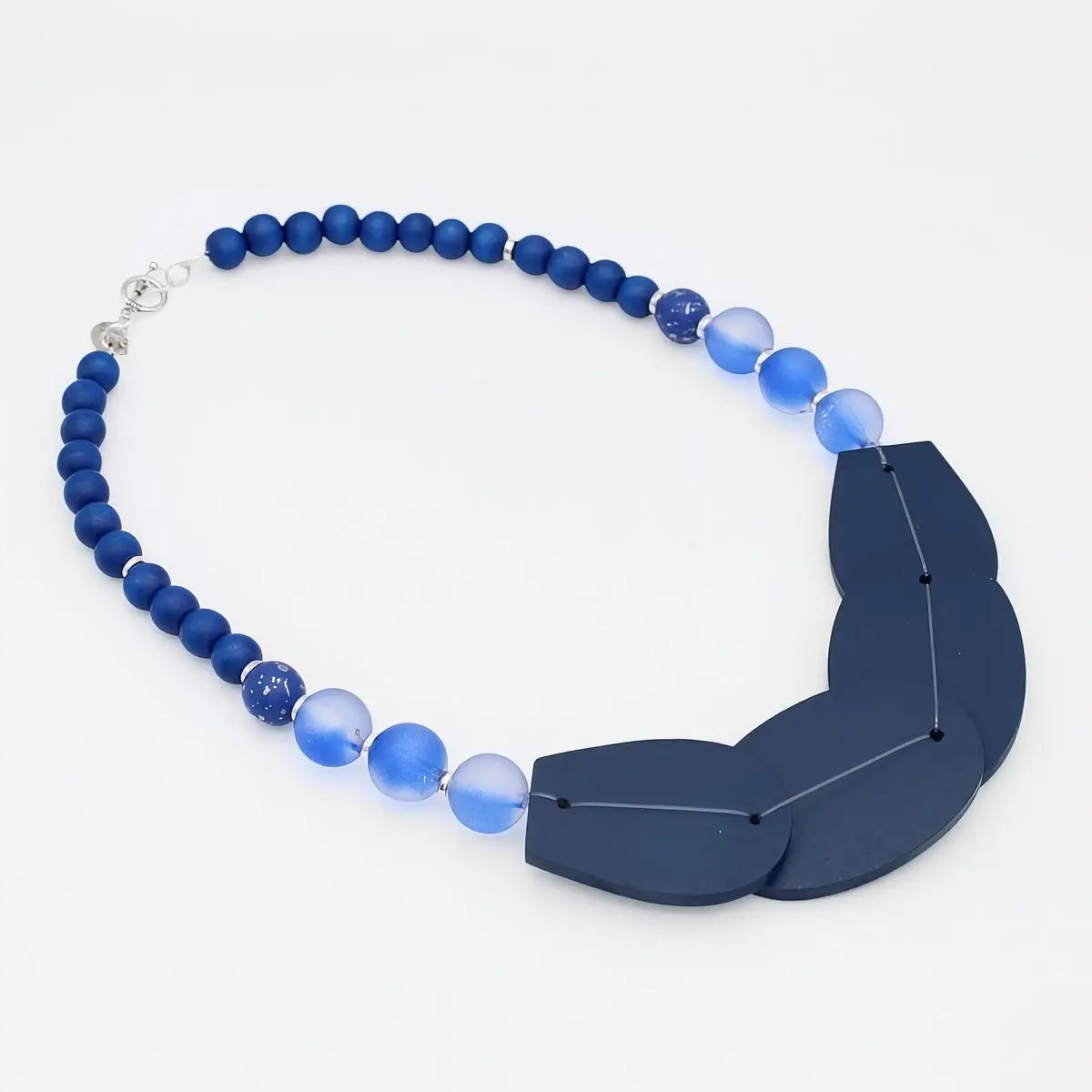 SYLCA Indigo Bloom Statement Necklace - SD26N25 - BLUE