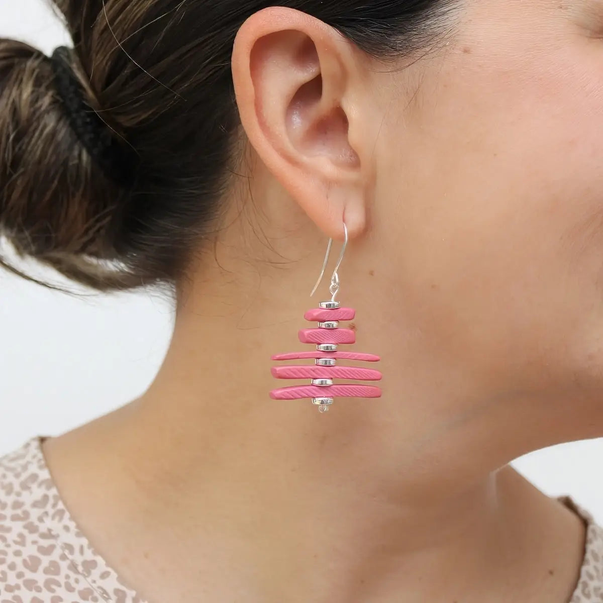 SYLCA Pink Simply Stacked Earrings - SD26E12 - PINK