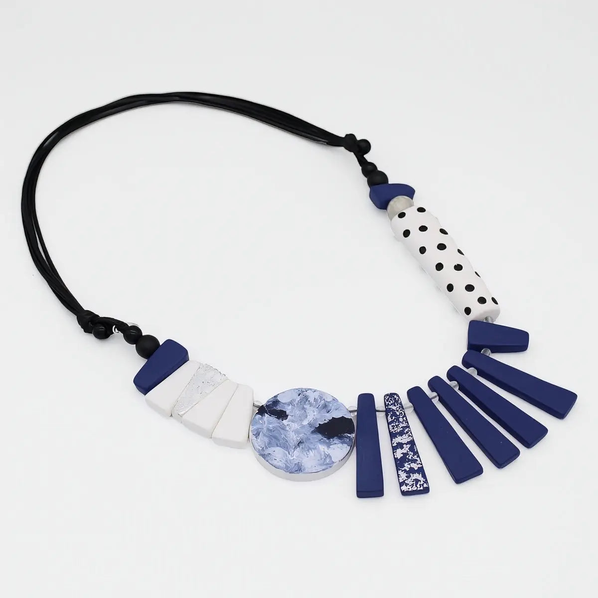SYLCA Blue and White Eclectic Necklace