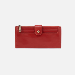 HOBO - Dunn Continental Wallet - BRICK IN POLISHED LEATHER