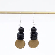 SYLCA Brown and Black Dusk Earrings - SD25E27 - BROWN