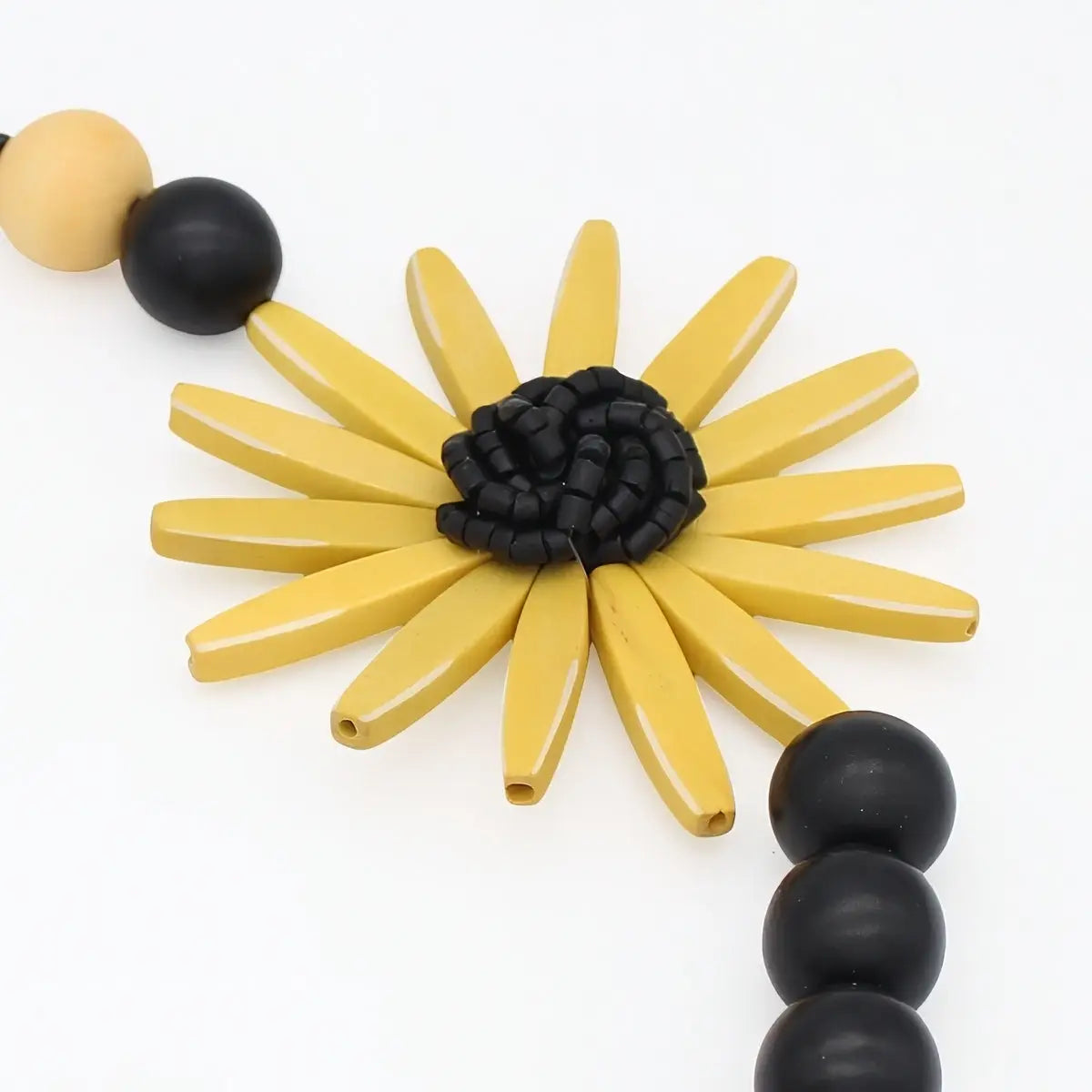 SYLCA Chunky Yellow Flower Statement Necklace - SD24N23 - YELLOW