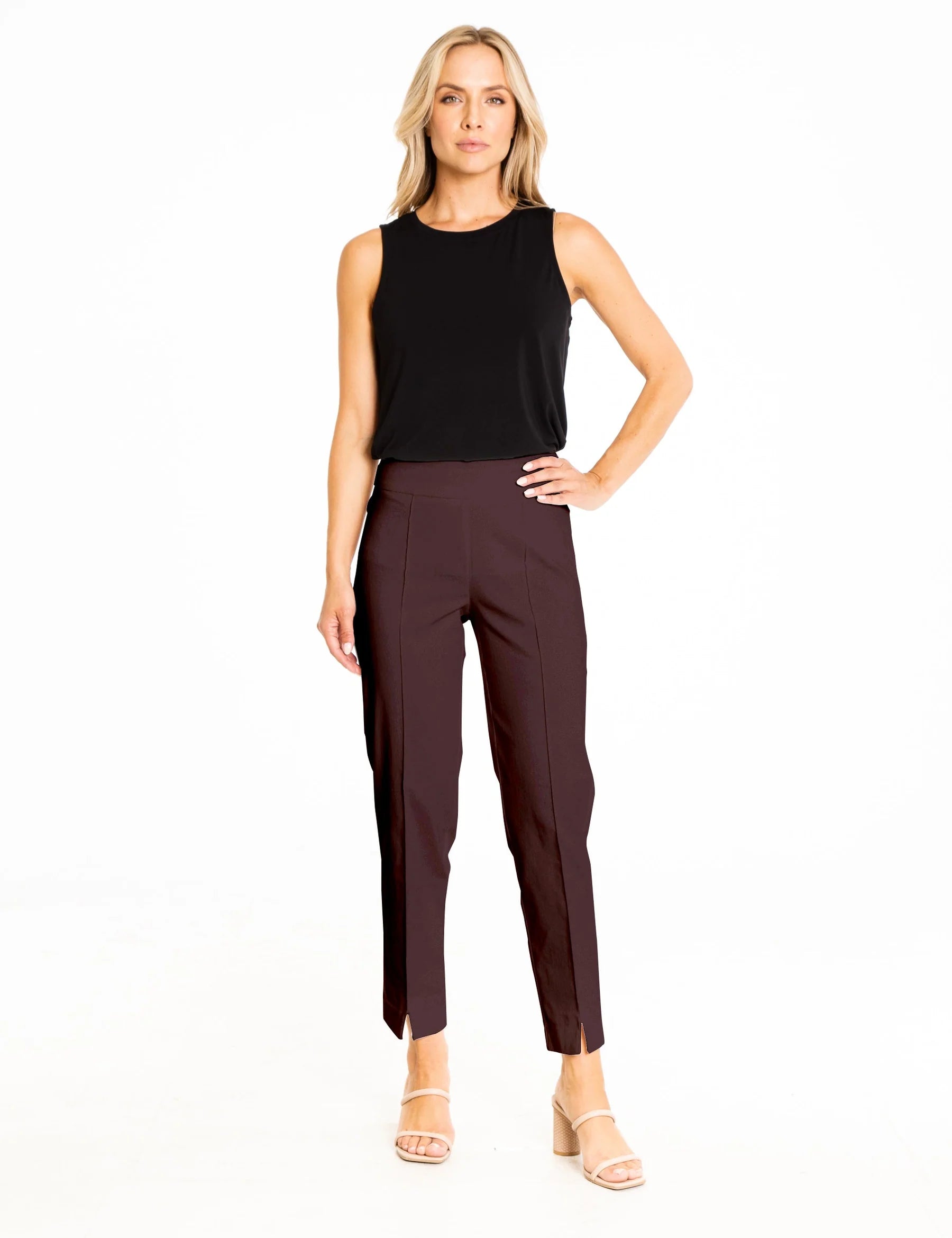 Slimsation Thin Her Ankle Pant - 9827P - CHOCOLATE BROWN