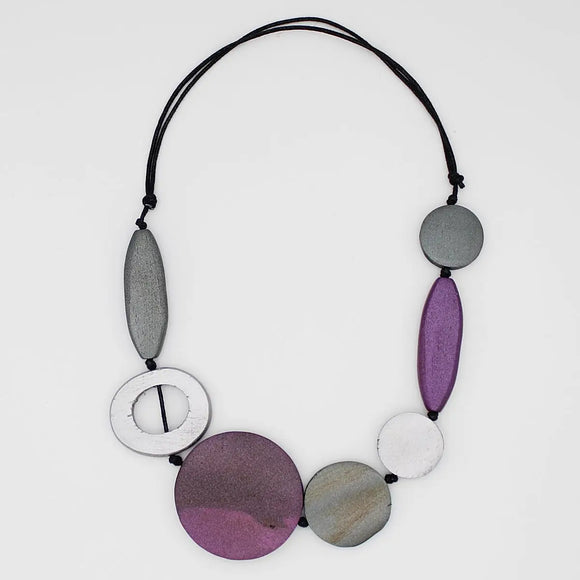 SYLCA Silver Presley Wood Necklace
