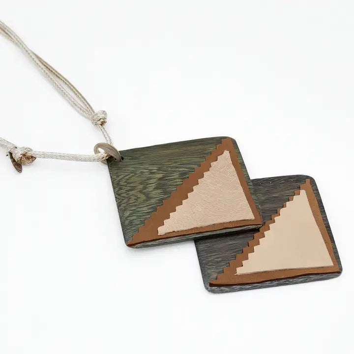 SYLCA Green Leather Elin Necklace - SD26N14 - GREEN