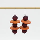 SYLCA Brown and Orange Contemporary Earring